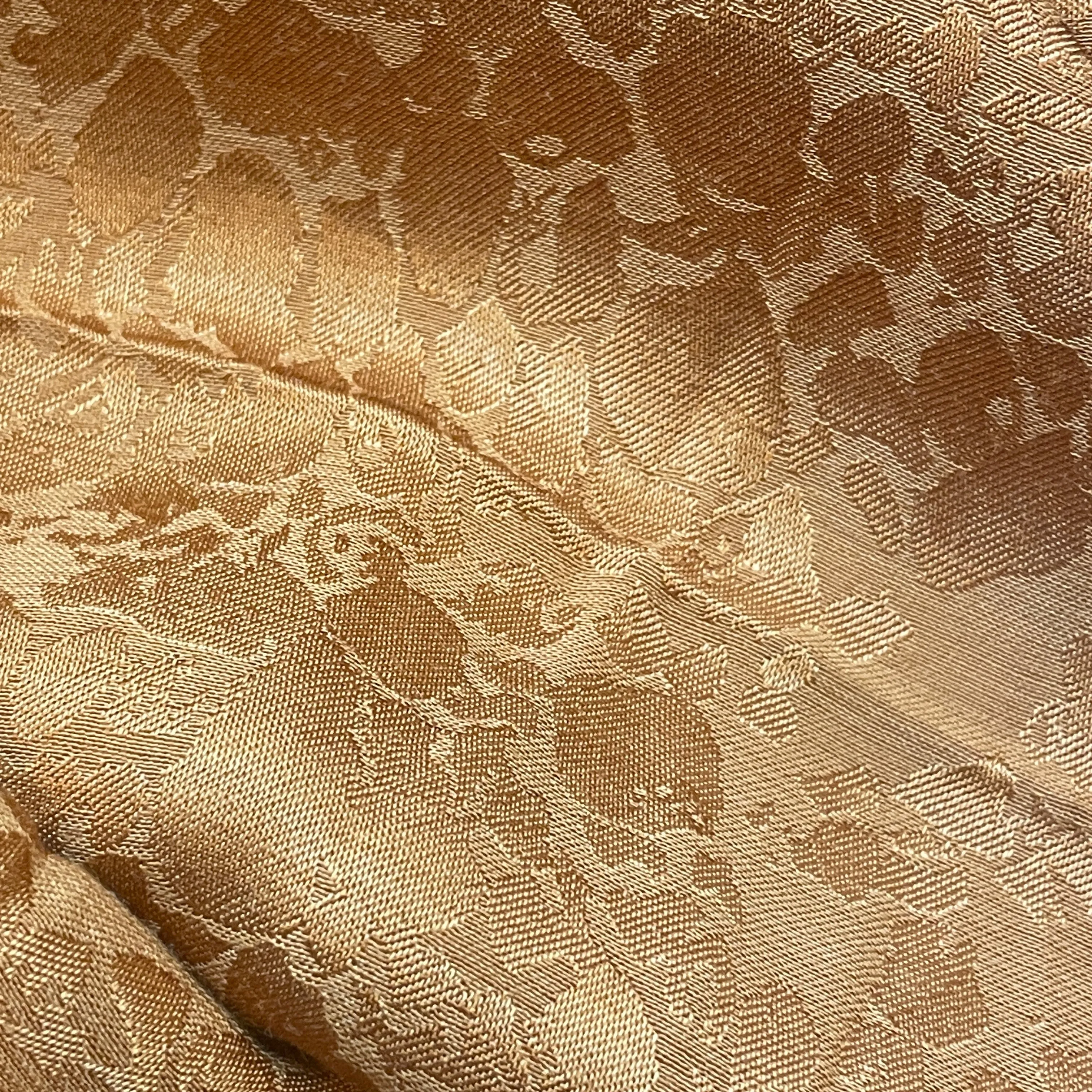 90cm Copper leopard jacquard satin