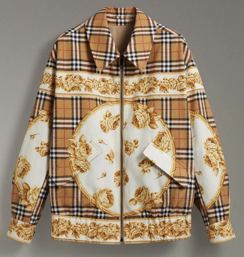 Archive Scarf Print Harrington Jacket