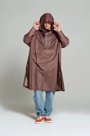 Breton Brown Blue - Rain Poncho