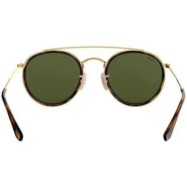 GAFAS DE SOL RAYBAN ROUND DOUBLE BRIDGE DORADO/VERDE