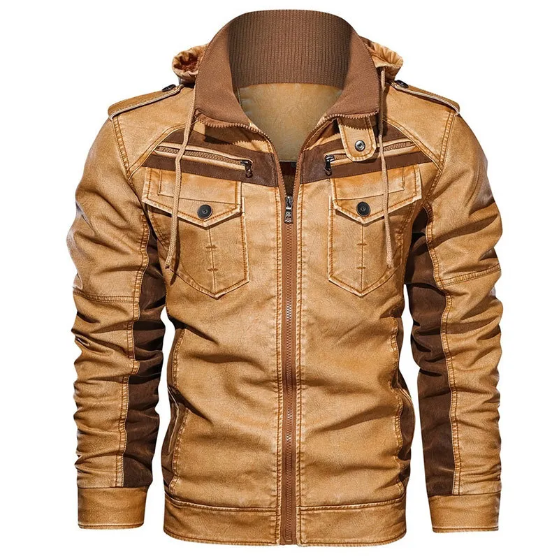 Louie  | Stylish Leather Hoodie Jacket