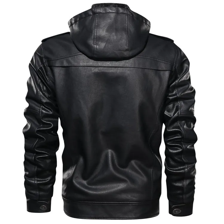 Louie  | Stylish Leather Hoodie Jacket