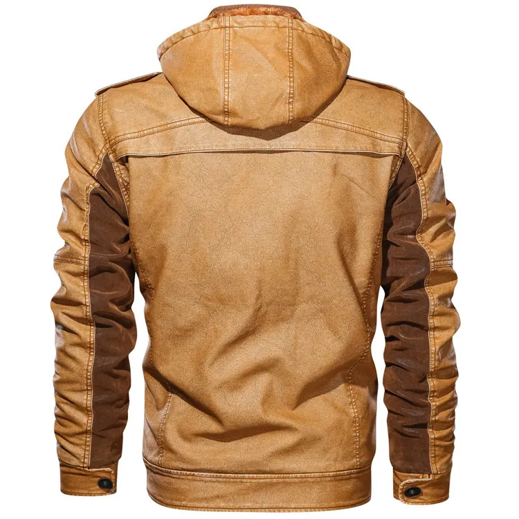 Louie  | Stylish Leather Hoodie Jacket