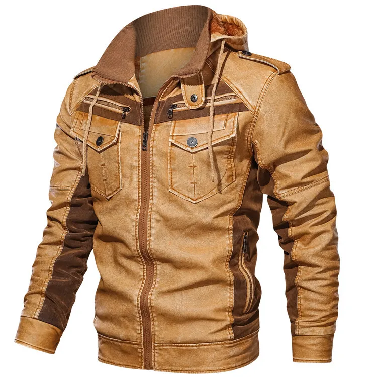 Louie  | Stylish Leather Hoodie Jacket