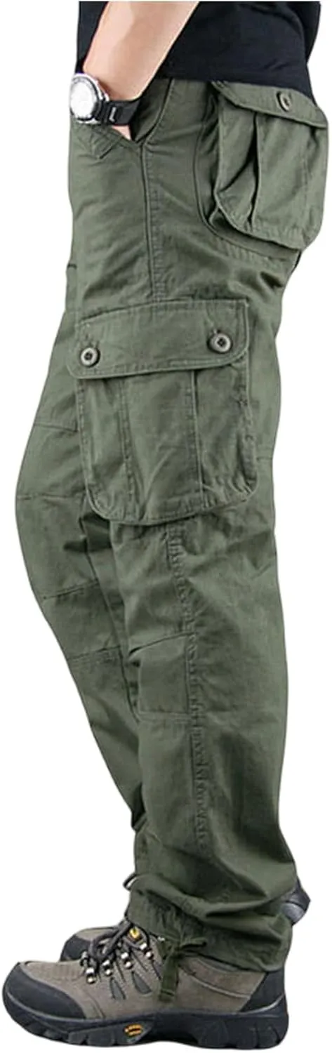 Men's Casual Cargo Pants Hiking Pants Workout Performance Joggers Ripstop Sweatpants